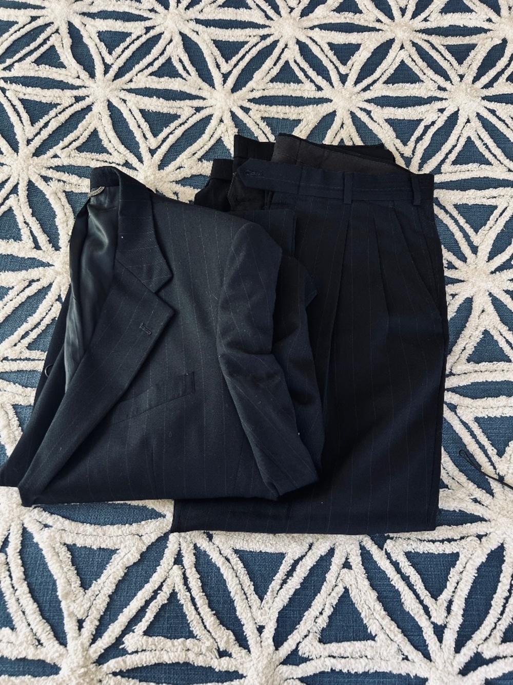 Black Pinstripe Suit